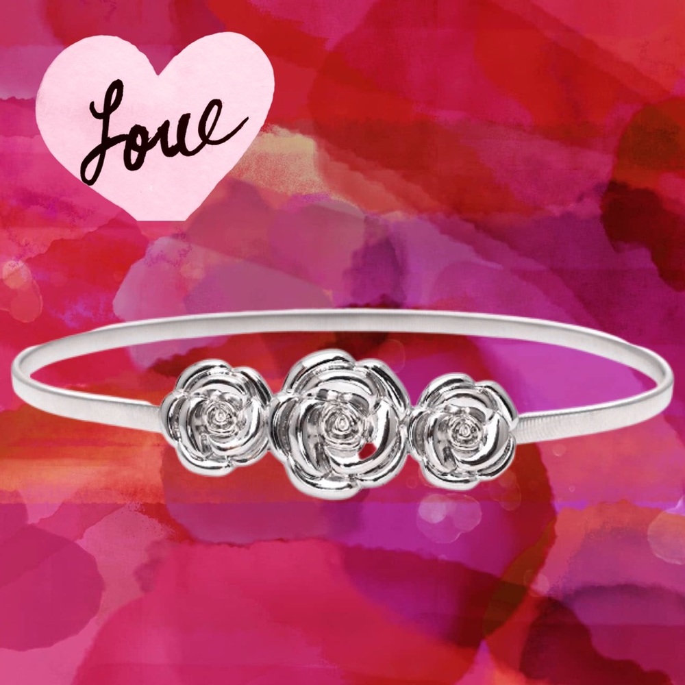 Gold Floral Rose Belt - Picture 5 of 8